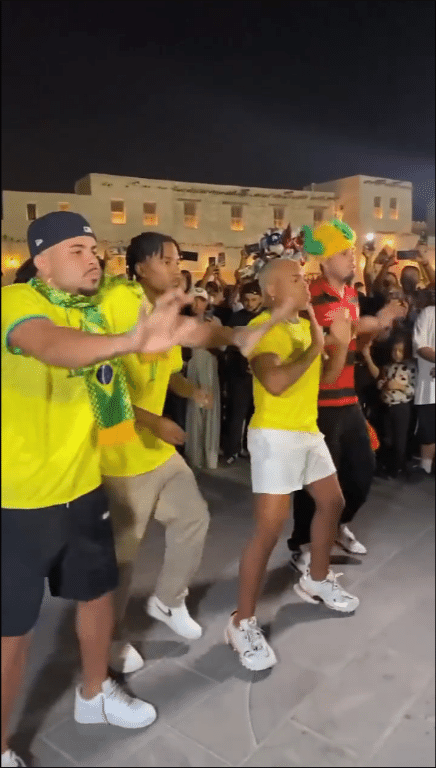 Brasileiros dançam no Qatar e viralizam