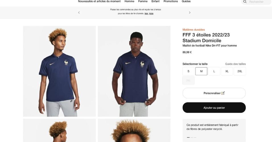 Nike anunciou camisa da França com três estrelas e apagou depois