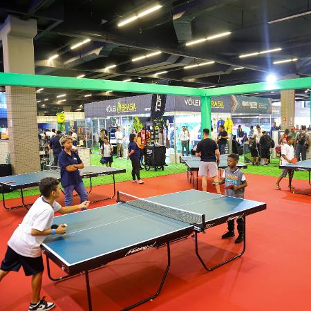 Mesas de tênis de mesa na COB Expo 2023