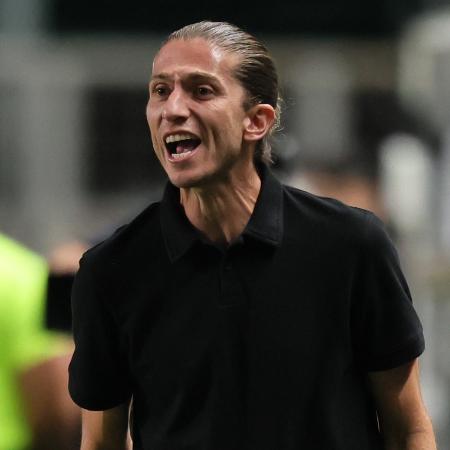 Filipe Luis, técnico do Flamengo, durante jogo contra o Cruzeiro