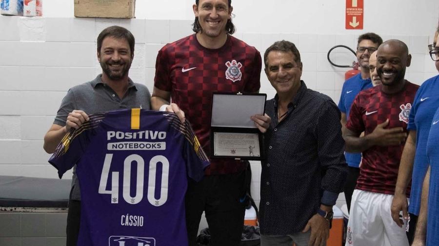 Cássio é homenageado por completar 400 jogos com a camisa do Corinthians contra o Ituano hoje - Daniel Augusto Jr/Corinthians