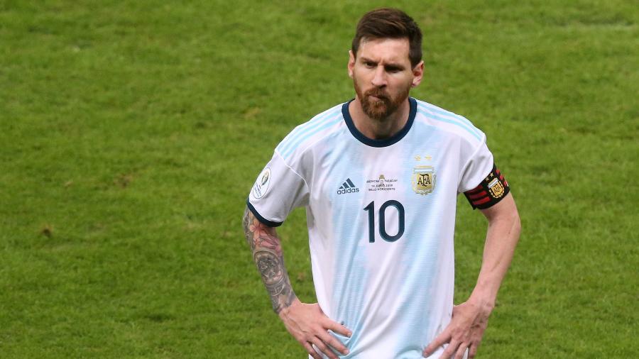 Messi em jogo da Argentina contra Paraguai pela Copa América - REUTERS/Edgard Garrido