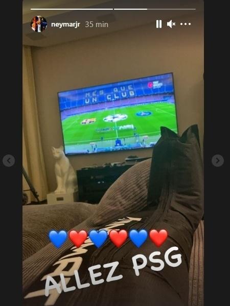 Neymar mostra perna lesionada pelo Instagram - Reprodução