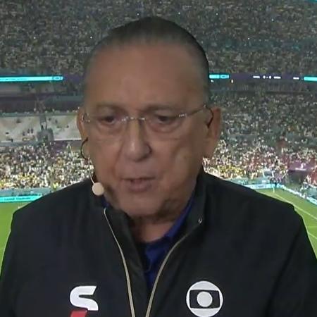 Galvão Bueno se empolgou após vitória do Brasil sobre a Sérvia pela Copa do Mundo - Reprodução/Globo