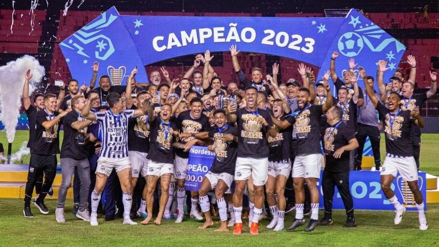 Ceará comemora tricampeonato da Copa do Nordeste em jogo transmitido pelo SBT no Nordeste - Felipe Santos / Ceará SC