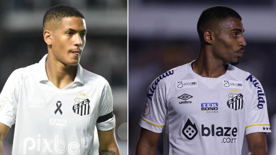 Ângelo e Joaquim, jogadores do Santos - Ivan Storti/Santos FC e Ettore Chiereguini/AGIF