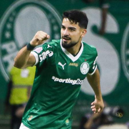 Flaco López comemora gol em Palmeiras x Vasco, jogo do Brasileirão Flaco López comemora gol em Palmeiras x Vasco, jogo do Brasileirão