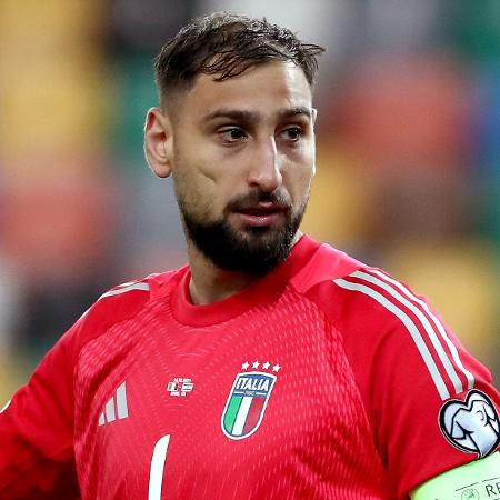 Donnarumma, goleiro da Itália, durante jogo contra Israel nas Eliminatórias
