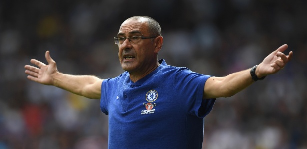 Maurizio Sarri durante partida do Campeonato Inglês - Shaun Botterill/Getty Images