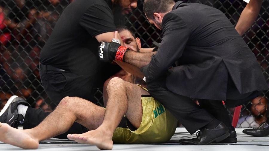 Brasileiro Rogério Minotouro é nocauteado pelo americano Ryan Spann no UFC 237, no Rio de Janeiro - Leandro Bernardes Lopes/Ag. Fight