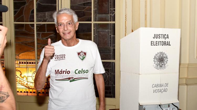 Celso Barros, que é vice-geral na chapa de Mario Bittencourt, vota na eleição do Fluminense - Mailson Santana/Fluminense FC - Mailson Santana/Fluminense FC