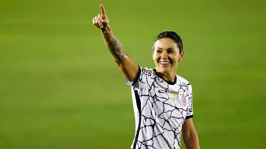 Gabi Zanotti comemora gol marcado pelo Corinthians contra a Ferroviária no Brasileirão Feminino - Thiago Calil/AGIF