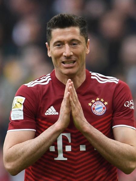 Lewandowski durante jogo do Bayern de Munique; atacante pode deixar o clube nas próximas semanas - Andreas Gebert/Reuters