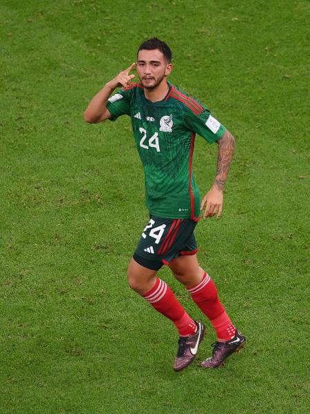 Luis Chávez, autor do segundo gol do México contra a Arábia Saudita, pela Copa do Mundo do Qatar - Laurence Griffiths/Getty Images
