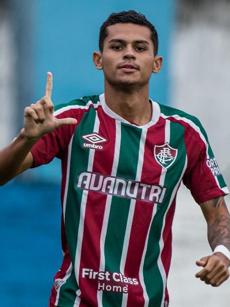 Luan Brito comemora gol do Fluminense contra o Taubaté pela Copinha - LEONARDO BRASIL/ FLUMINENSE FC