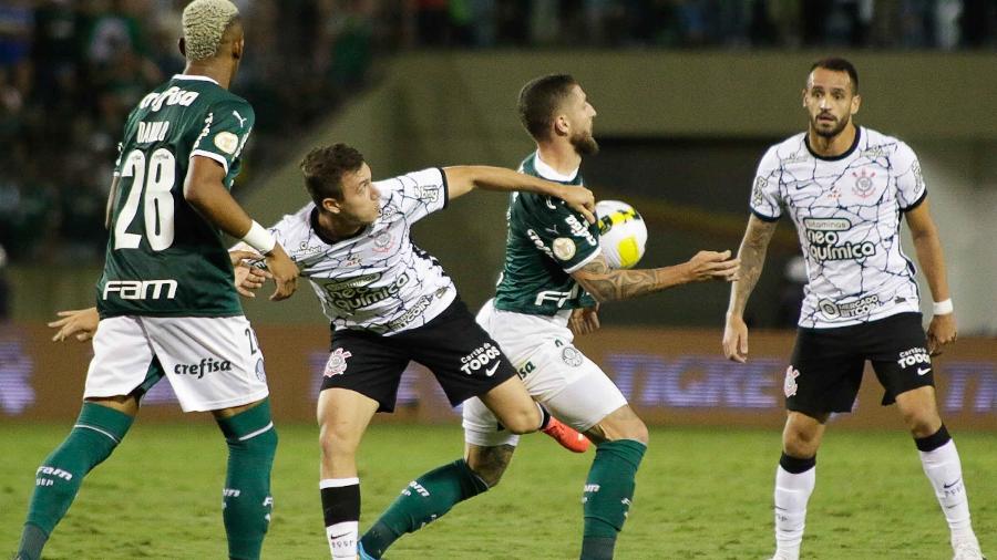 Palmeiras e Corinthians se enfrentaram na Arena Barueri, em 2022, jogo que acabou em 3 a 0 para a equipe alviverde - VINICIUS NUNES/AGÊNCIA F8/ESTADÃO CONTEÚDO