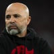 O técnico Jorge Sampaoli, do Flamengo, no jogo contra o Olimpia, pela ida das oitavas da Libertadores