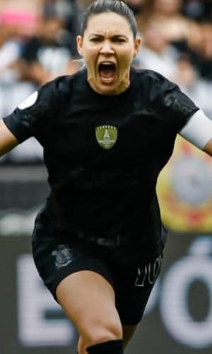 Gabi Zanotti comemora gol do Corinthians contra o Palmeiras, pela final do Paulistão feminino