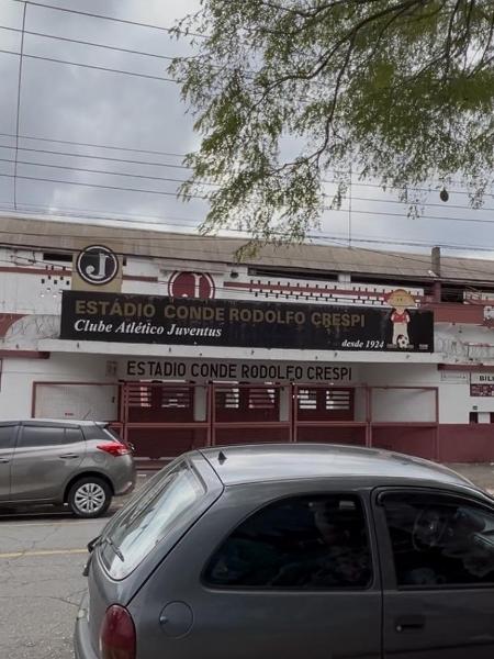 Fachada da Rua Javari, estádio do Juventus da Mooca