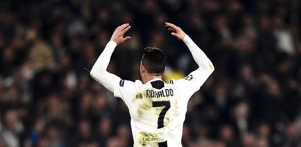 Cristiano Ronaldo comemora gol da Juventus sobre o Atlético de Madri - Nicola Campo/LightRocket via Getty Images