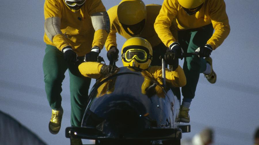 Equipe da Jamaica nos Jogos Olímpicos de Inverno de 1988 - Getty Images