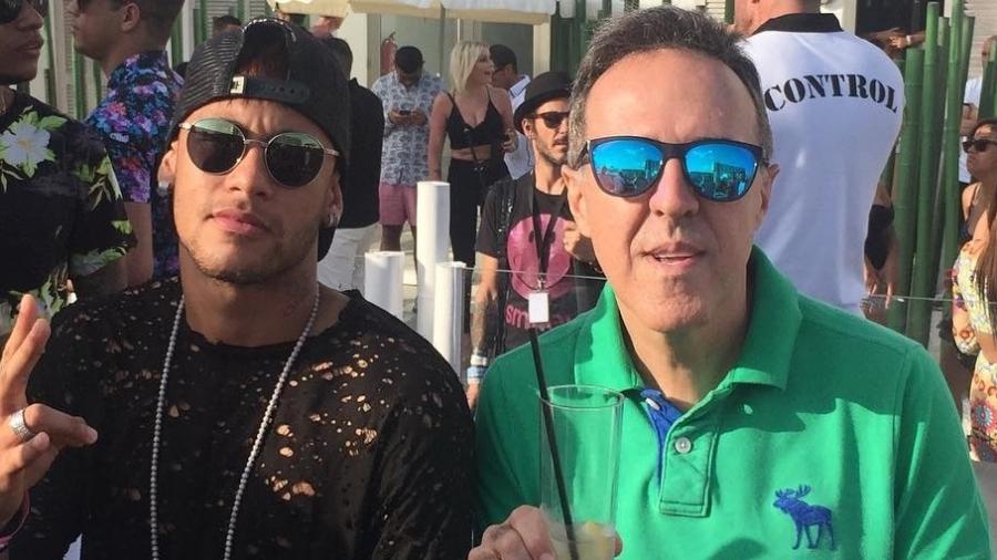 Neymar e o seu ex- agente Wagner Ribeiro