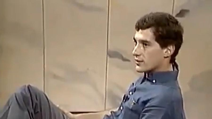 Ayrton Senna em entrevista ao programa Roda Viva, da TV Cultura, em 1986 - Reprodução