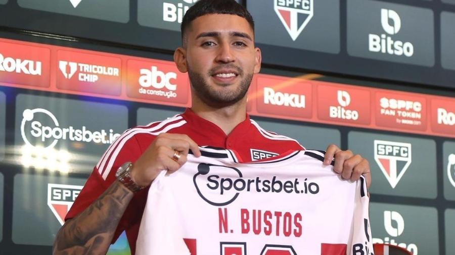Nahuel Bustos é jogador do Grupo City e está emprestado ao São Paulo - Rubens Chiri/saopaulofc