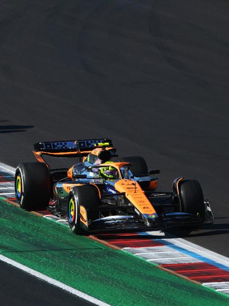 Lando Norris, da McLaren, conseguiu a ultrapassagem sobre Max Verstappen, da Red Bull, no GP dos EUA de F1