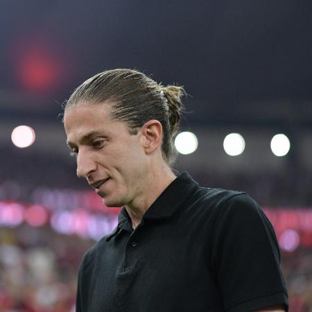 Filipe Luis, técnico do Flamengo, no jogo contra o Fortaleza, pelo Brasileirão