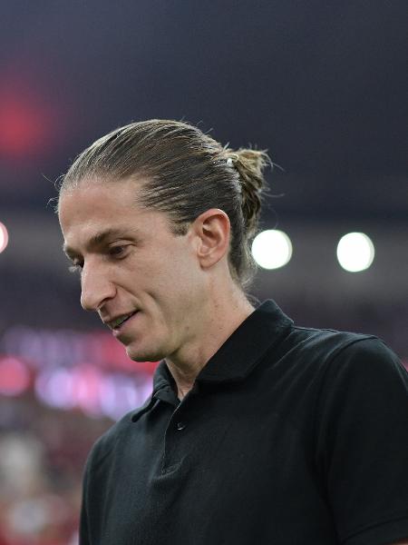 Filipe Luis, técnico do Flamengo, no jogo contra o Fortaleza, pelo Brasileirão