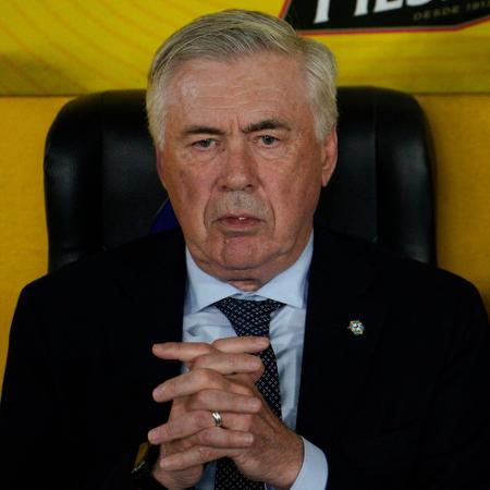 Carlo Ancelotti, técnico do Brasil, durante jogo contra o Equador nas Eliminatórias Carlo Ancelotti, técnico do Brasil, durante jogo contra o Equador nas Eliminatórias
