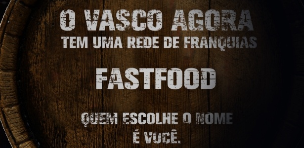 Vasco lança sua campanha para batizar a rede fast food do clube - Divulgação