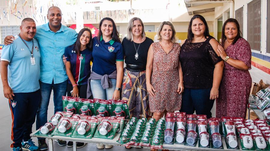 Ação social do Fluminense na Cidade de Deus: clube marca presença na comunidade - Divulgação/Fluminense