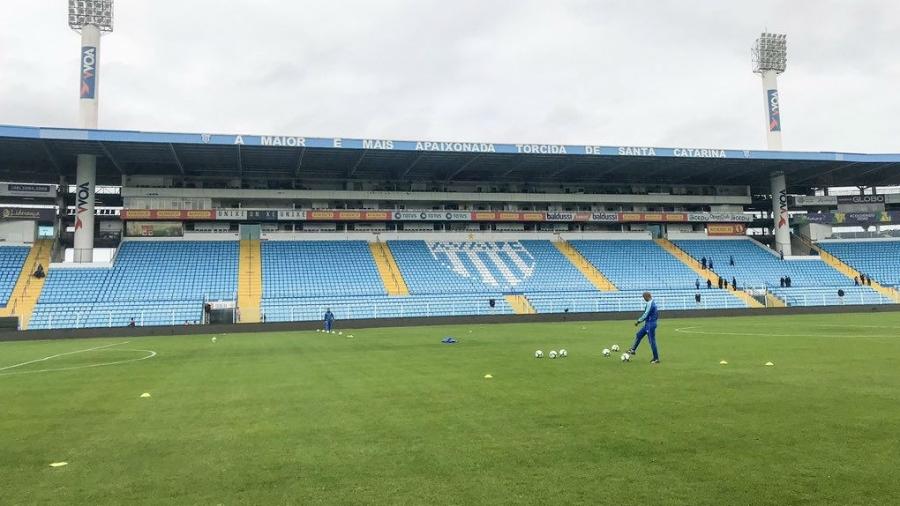 Ressacada, estádio do Avaí, deve voltar a receber jogos do Campeonato Catarinense nos próximos dias - Divulgação/Avaí