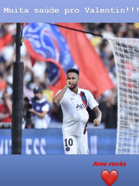 Neymar homenageou o nascimento de Valentin, irmão de Davi Lucca - Reprodução/Instagram