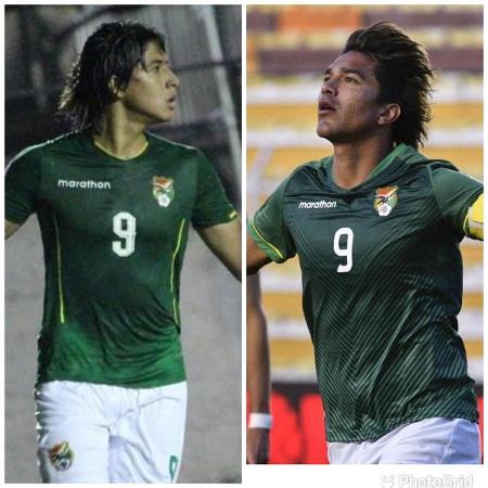 Quem é quem? Rhenzo é "sósia" de Moreno e também joga como atacante naturalizado na Bolívia, só que no sub-17 - Instagram / AIZAR RALDES/AFP