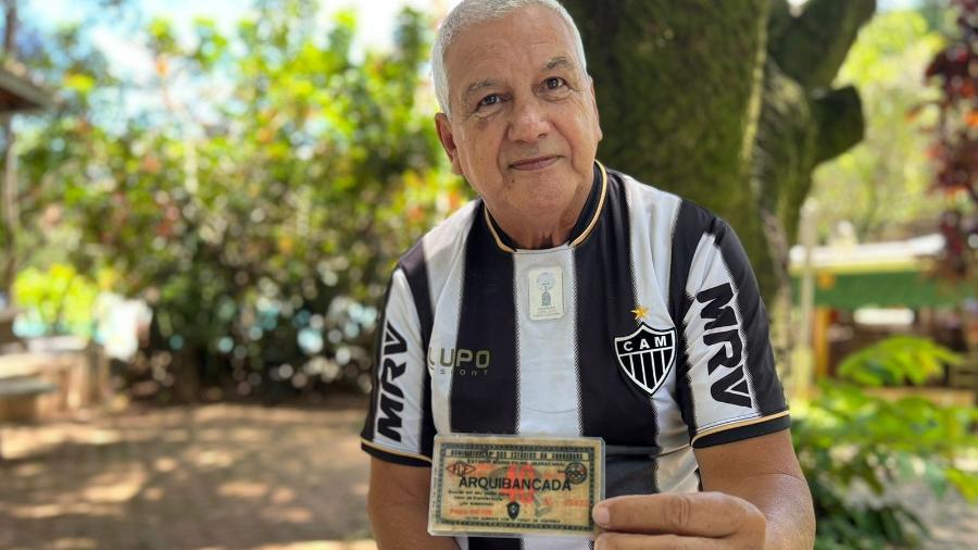 Nilton Avelar, de 73 anos, viu o Atlético-MG ser campeão brasileiro em 1971 no Maracanã - Henrique André