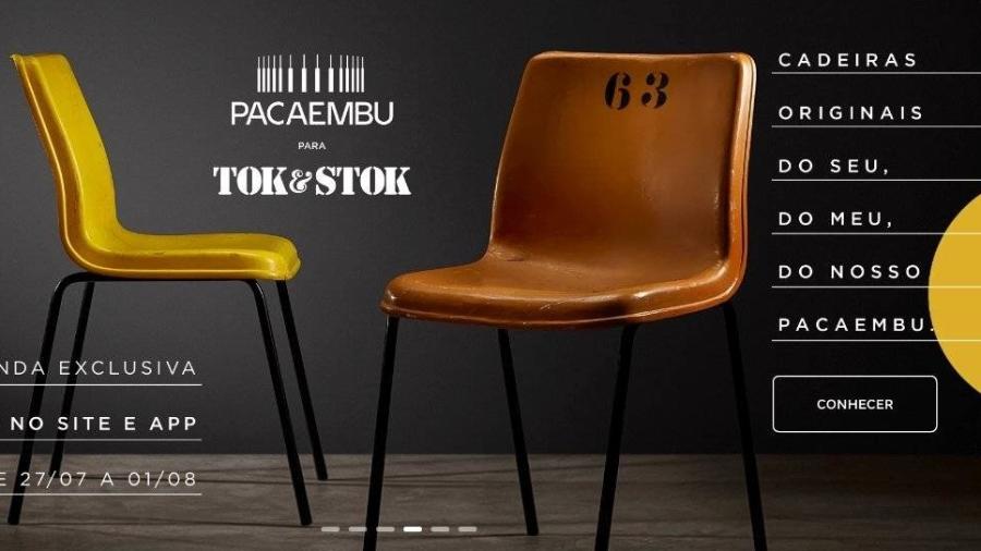 Site de móveis coloca à venda cadeiras do Pacaembu - Reprodução/Redes Sociais