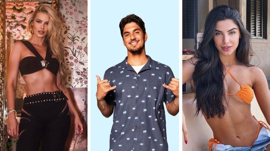 Yasmin Brunet, Gabriel Medina e Gabriela Versiani geram "tititi" nos bastidores do Carnaval - Montagem/UOL