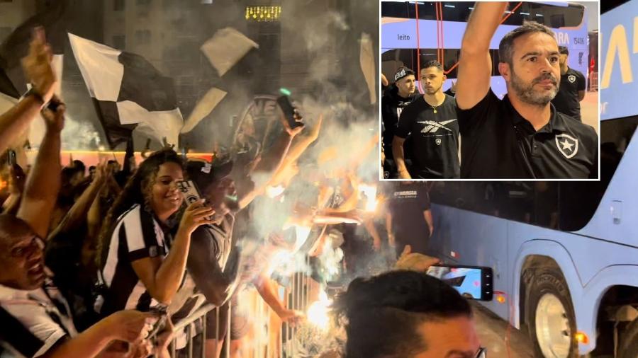 Torcedores fizeram muita festa durante "AeroFogo"; Artur Jorge e jogadores agradeceram - Bruno Braz/UOL