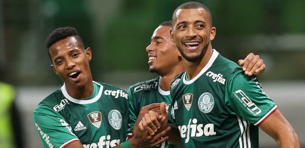 Vitor Hugo abriu o placar para o Palmeiras contra o Fluminense  - Cesar Greco/Ag Palmeiras