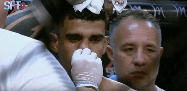 André Mustang foi ao octógono em São Paulo apenas um dia após tragédia familiar - Reprodução/SFT - Reprodução/SFT