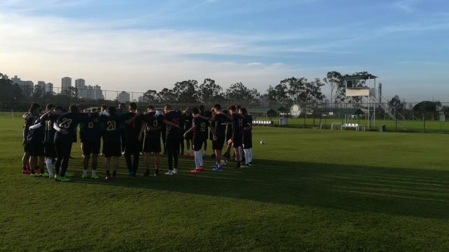 Elenco do Deportivo Lara (VEN) treina em CT do Palmeiras antes de jogo da Sul-Americana - Divulgação