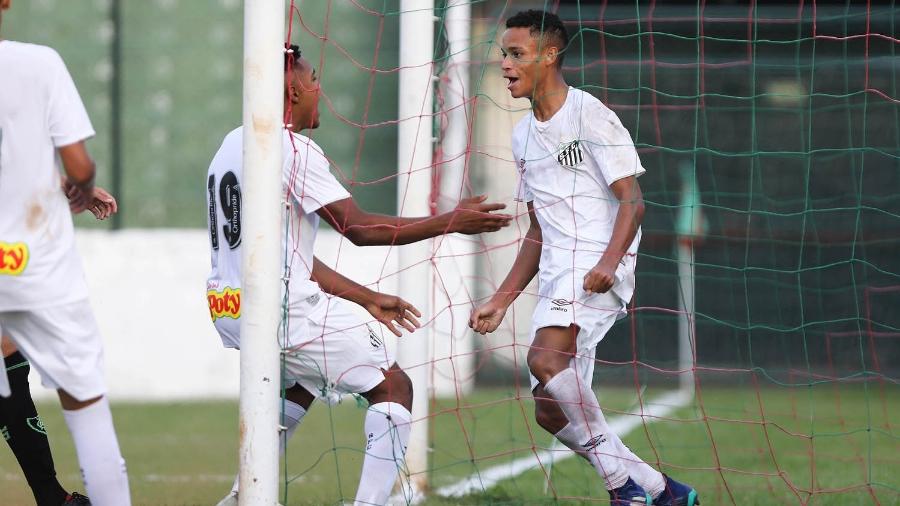 Allanzinho comemora gol pelo sub-20 do Santos - Pedro Ernesto Guerra Azevedo/Santos FC
