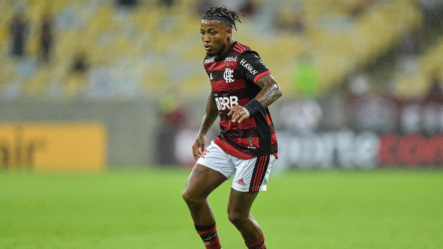 Marinho, atacante do Flamengo, em jogo contra o Fluminense, pelo primeiro jogo da final do Campeonato Carioca - Thiago Ribeiro/AGIF