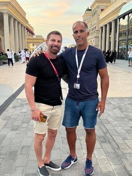 Pedrinho, presidente do Vasco, e Felipe. Os dois defenderam o Cruz-Maltino desde a base