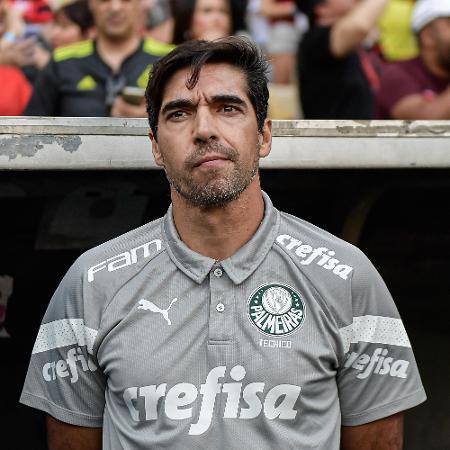 Abel Ferreira, técnico do Palmeiras, no jogo contra o Flamengo, pelo Brasileirão