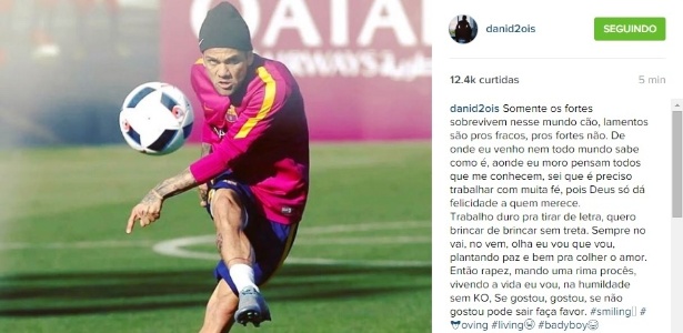 Dani Alves posta mensagem após briga com Cristiano Ronaldo - Reprodução/Instagram