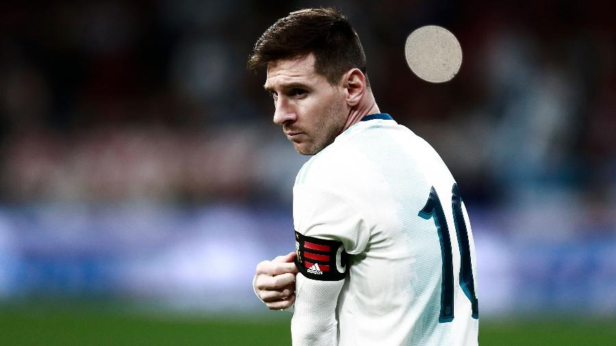 Messi no amistoso da Argentina contra a Venezuela - BENJAMIN CREMEL / AFP